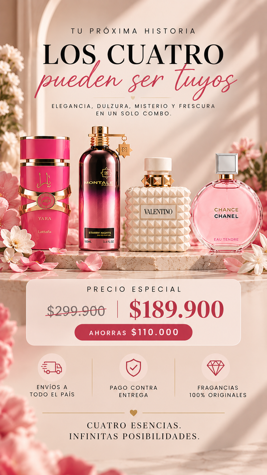 Yara Candy, Montale Starry Nights, Valentino Ivory, Chanel Chanc
